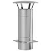 vidaXL Extens&atilde;o de Chamin&eacute; Prateado 35 x 35 x 65 cm A&ccedil;o inoxid&aacute;vel