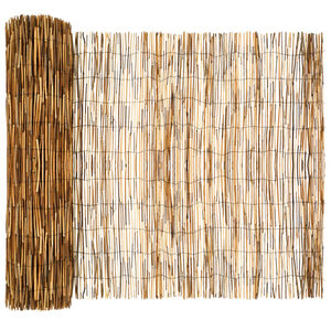 vidaXL Cerca para Jardim Carbonizado 500 x 100 cm Junco