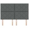 vidaXL Cabeceira Cinza Escuro 160 cm tecido