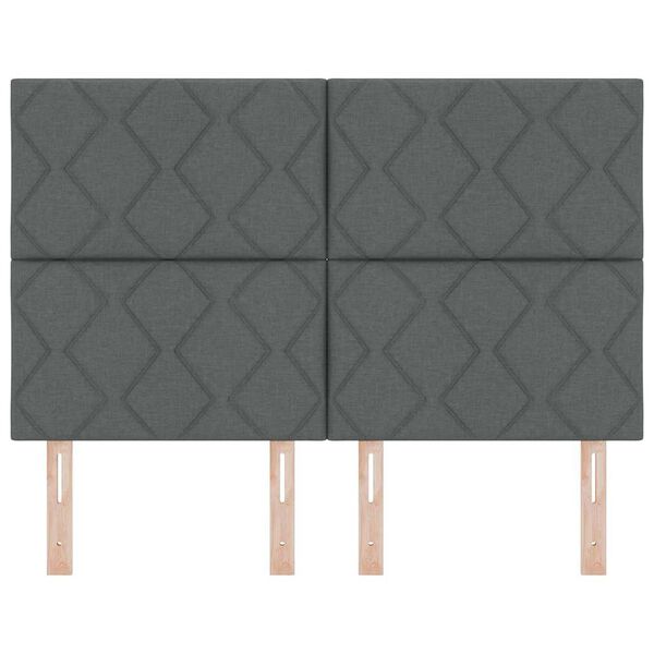 vidaXL Cabeceira Cinza Escuro 160 cm tecido