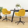 vidaXL Cadeiras de jantar girat&oacute;rias 2 pcs veludo amarelo mostarda