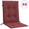 vidaXL Almofad&otilde;es lombares p/ cadeiras 4pcs 100x50x4cm mesclado tecido