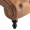 vidaXL Chaise longue camurça artificial castanho