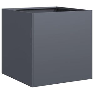 vidaXL Vaso/floreira 40x40x40 cm a&ccedil;o laminado a frio antracite
