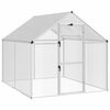 vidaXL Gaiola para P&aacute;ssaros Prateado 181,5 x 221 x 173,5 cm