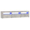 vidaXL M&oacute;vel de TV com luzes LED 180x35x40 cm cinza sonoma