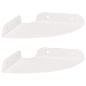 vidaXL Prateleira Flutuante com prateleira 2 pcs Branco 15 x 15 x 2 cm