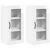 vidaXL Arm&aacute;rio de Vidro de Parede PORTO 2 unid. Branco Brilhante