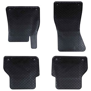 vidaXL Tapete de carro 4 pcs Preto Borracha