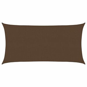 vidaXL Para-sol estilo vela 160 g/m&sup2; 2x3,5 m PEAD castanho