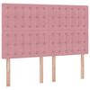 vidaXL Cama com arruma&ccedil;&atilde;o e colch&atilde;o Rosa 140 x 190 cm Veludo