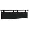 vidaXL Cabeceira Suspensa Riscas Preto 190 x 55 x 5 cm tecido