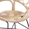 vidaXL Cadeira de jantar 2 pcs Natural 49 x 51 x 81 cm Rattan e Ferro
