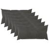 vidaXL Capa almofada 6 pcs HEERLEN Cinzento-Escuro 40 x 80 cm Veludo