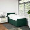 vidaXL Cama com molas/colch&atilde;o 80x200 cm veludo verde-escuro