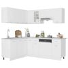 vidaXL 11 pcs conjunto arm&aacute;rios de cozinha derivados de madeira Lyon branco