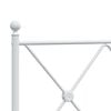 vidaXL Cabeceira de substitui&ccedil;&atilde;o 120 cm metal branco