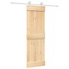 vidaXL Porta Deslizante Natural e Branco 70 x 210 cm