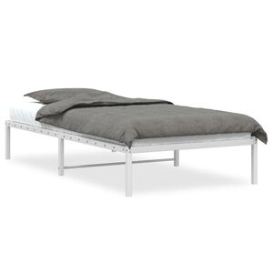 vidaXL Estrutura de cama 100x190 cm metal branco