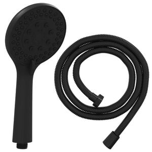 vidaXL Conjunto de Cabe&ccedil;a de Chuveiro Preto 150 cm A&ccedil;o inoxid&aacute;vel