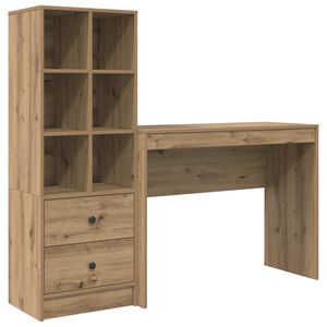 vidaXL Mesa Carvalho Artesanal 145,5 x 40 x 127 cm 2 unid.