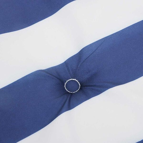 vidaXL Almofad&atilde;o p/ banco jardim 150x50x4 cm tecido oxford azul/branco