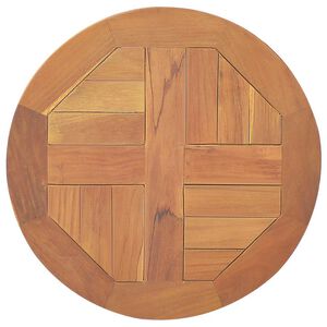 vidaXL Tampo de mesa redondo 2,5 cm 40 cm madeira de teca maci&ccedil;a