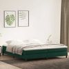 vidaXL Cama com molas/colch&atilde;o 180x210 cm veludo verde-escuro