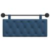 vidaXL Cabeceira Suspensa Azul 110 x 55 x 7 cm tecido