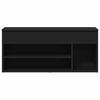 vidaXL Banco sapateira 102x30,5x45 cm derivados de madeira preto