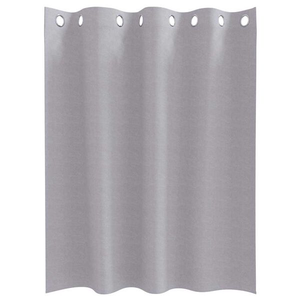 vidaXL Cortinas Blackout com Argolas 2 pcs Cinza Met&aacute;lico 140 x 140 cm