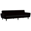 vidaXL Sof&aacute;-cama de 2 lugares veludo preto