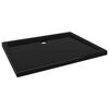 vidaXL Base de chuveiro retangular 80x100 cm ABS preto