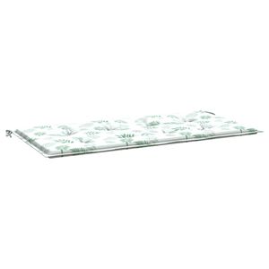 vidaXL Almofad&atilde;o banco jardim 100x50x3cm tecido oxford padr&atilde;o folhas