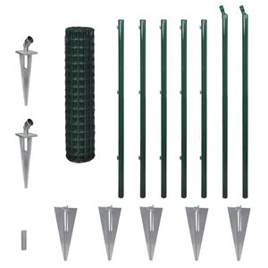 vidaXL Cerca 10 x 1,2 m a&ccedil;o verde