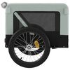 vidaXL Reboque de bicicleta p/ animais tecido oxford/ferro cinza/preto