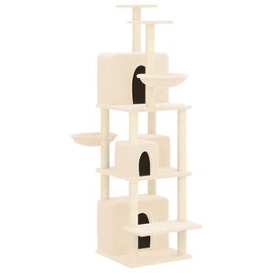 vidaXL &Aacute;rvore para gatos c/ postes arranhadores sisal 180 cm cor creme