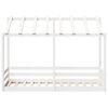 vidaXL Cama infantil com telhado 90x190 cm pinho maci&ccedil;o branco