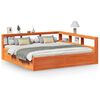 vidaXL Cama com estante sem colch&atilde;o 180x200 cm pinho maci&ccedil;o