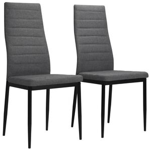 vidaXL Cadeiras de jantar 2 pcs tecido cinzento-claro