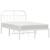 vidaXL Estrutura de cama com cabeceira 120x200 cm metal branco