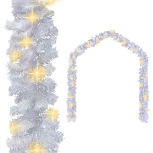 vidaXL Grinalda de Natal com luzes LED 20 m branco