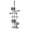 vidaXL &Aacute;rvore p/ gatos c/ postes arranhadores sisal 230-260cm cinzento