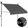 vidaXL Toldo retr&aacute;til manual com LED 150 cm antracite