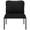 vidaXL 6 pcs conjunto lounge de jardim c/ almofadões PVC preto