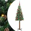 vidaXL &Aacute;rvore de Natal Slim com 150 LEDs com suporte Verde 150 cm