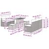 vidaXL Conjunto de Sof&aacute; de Jardim com almofada 8 pcs Cinzeto vime PE