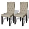vidaXL Cadeiras de jantar 2 pcs tecido cor camel