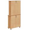 vidaXL Hutch com gaveta ASKIM Cera de Mel 91 x 40 x 200,5 cm
