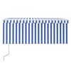 vidaXL Toldo autom&aacute;tico c/ estore/LED/sensor vento 3x2,5m azul/branco